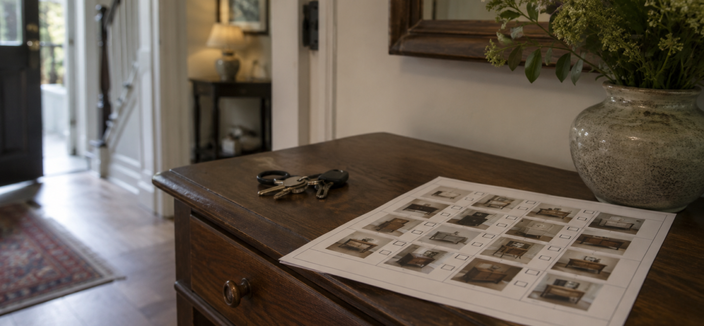 Executor clearing a home, documenting belongings in a Vancouver estate